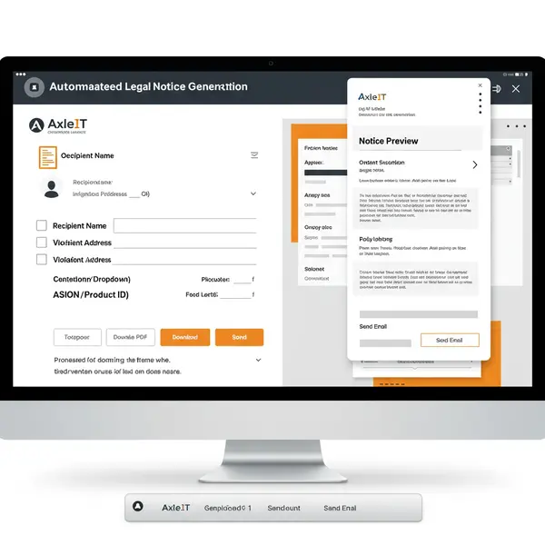 Automated legal notice generation screenshot